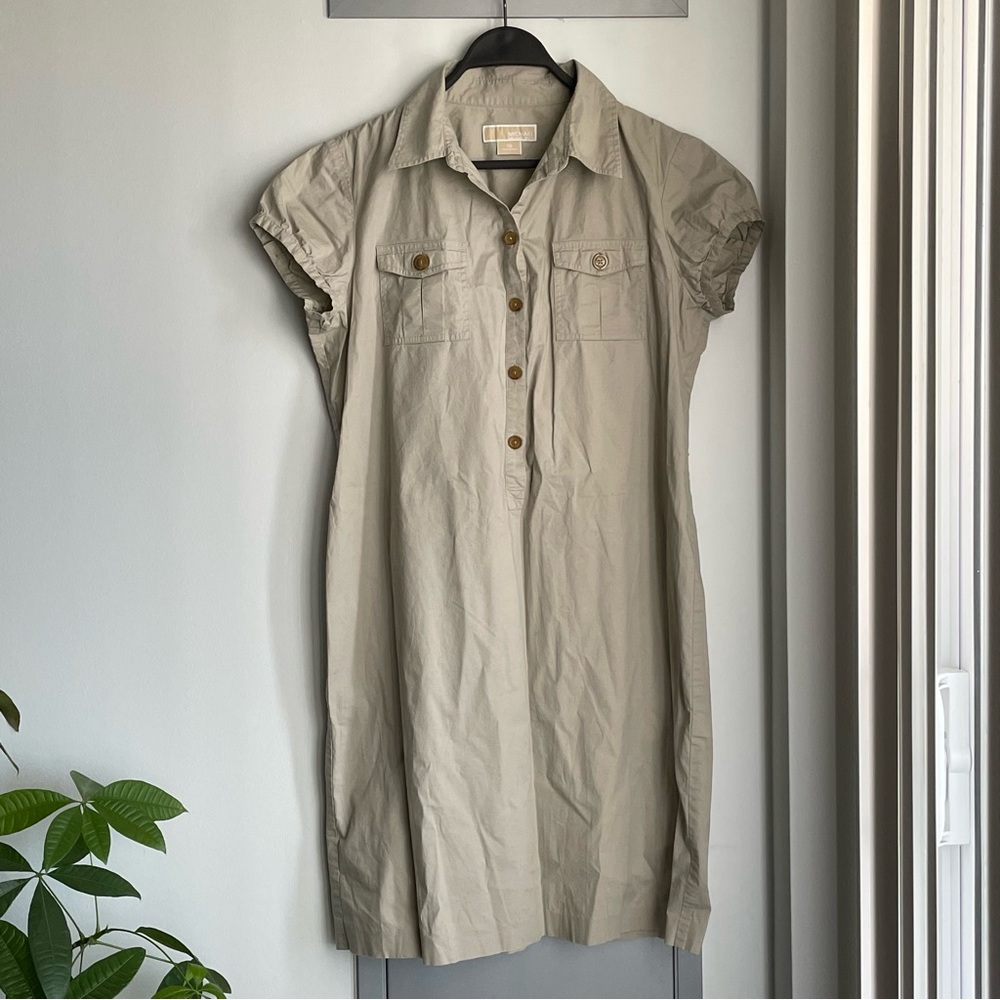 MICHAEL KORS Light Tan Shirt Dress